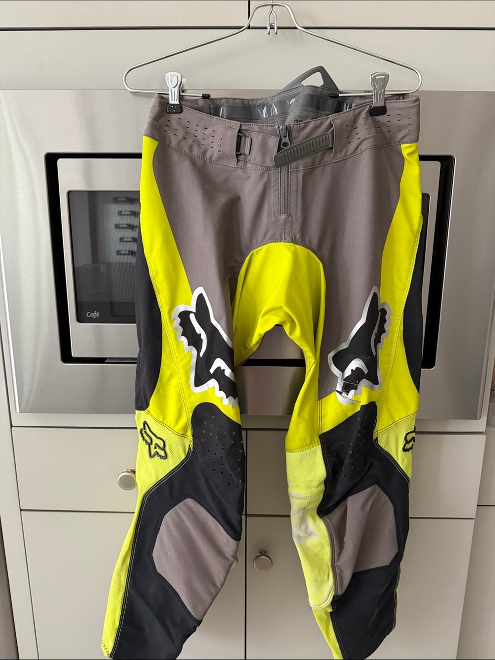 Fox Men’s High-Visibility Yellow and Gray Off-Road Riding Pants